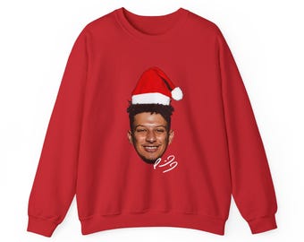 Patrick Mahomes Santa Hat Ugly Christmas Sweatshirt Chiefs