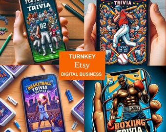 Complete Etsy Sports Digital Product Business - 6 High-Quality PDF Trivia Games