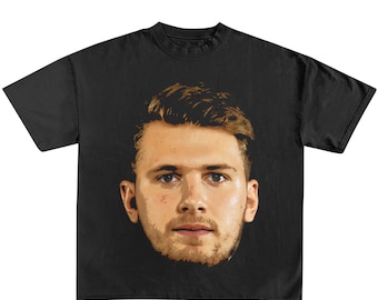 Digital Luka Doncic Big Head T-Shirt Design Dallas Mavericks (This is the design you see NOT A Tshirt For Sale)