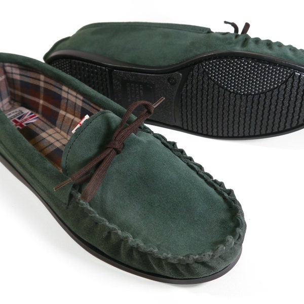 mens moccasin slippers soft sole