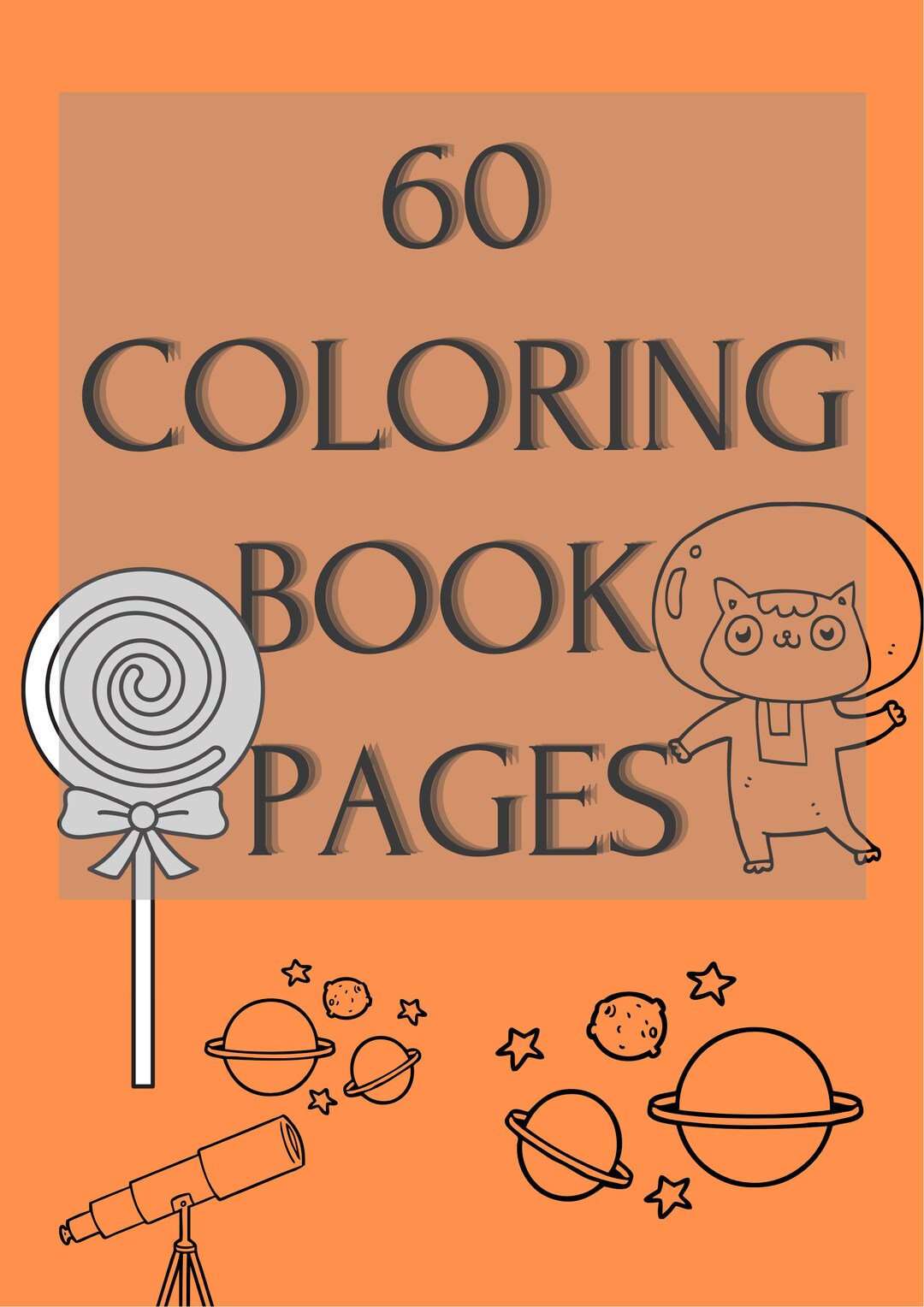 Coloring Book Pages Kids Coloring Pages 60 Pages Including First Page