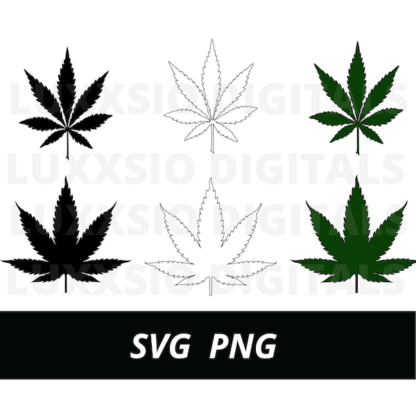 Weed Leaf SVG, Marijuana Leaf SVG, Cannabis Leaf SVG, Outline Weed Svg, Hippie Svg, Boho Svg, Weed Png, Cricut, Decal, Marijuana Silhouette