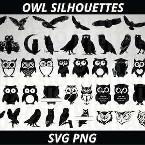 Coruja Svg, Coruja Clipart, Coruja fofa Svg, Coruja Png, Pássaro Svg, Silhueta de coruja, Coruja para impressão, Arquivos Svg para Cricut, Monograma de coruja Svg, Cabeça de coruja Svg