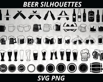 Beer Svg Silhouette, Beer Mug Svg, Beer Glass Svg, Beer Cheers Svg,Beer Bottle Svg,Beer Monogram Svg,Drinking Svg,Alcohol Svg,Craft Beer Svg