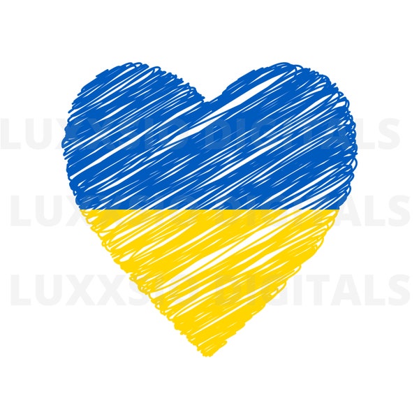 Ukraine Heart SVG, Handmade Ukraine Heart SVG, Ukraine Heart PNG