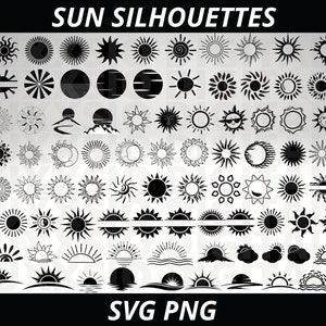 Sun Svg, Sunshine svg, Sun Clipart, Sun Rays Svg, Celestial Svg, Sun and Moon svg, Sunset svg, Boho Sun svg,Sun svg files for cricut,Sun Png