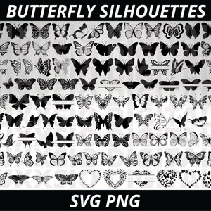 Borboleta Svg, Borboletas Svg, Borboleta Clipart, Borboleta Png, Arquivo de corte de borboleta, Pacote Svg de borboleta, Coração de borboleta Svg, Borboleta