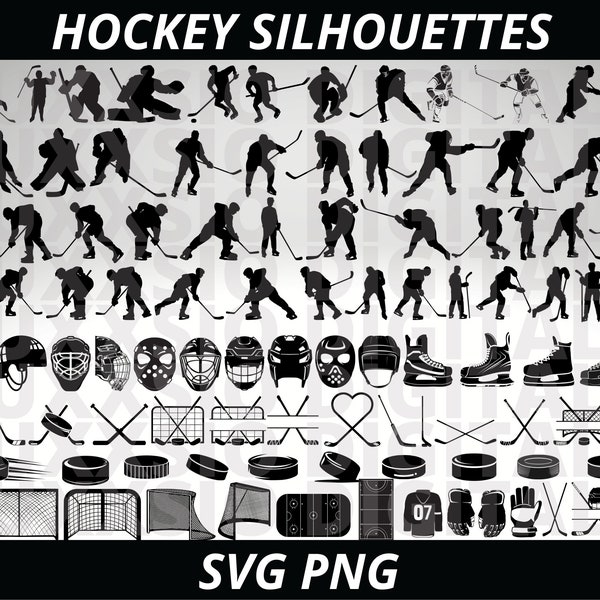 Hockey-Svg, Hockey-Bundle, Hockey-Silhouette-Bundle-Svg, Hockey-Spieler-Svg, Hockeyschläger-Svg, Hockey-Puck-Svg, Sport-Svg, Hockey-Png
