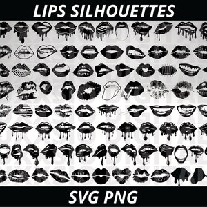 Lips Svg, Dripping Lips Svg, Kiss Svg, Biting Lips Svg, Lips Png, Lips Clipart, Vampire Lips Svg, Love Svg, Valentine&#39;s Day Svg, Cricut SVG