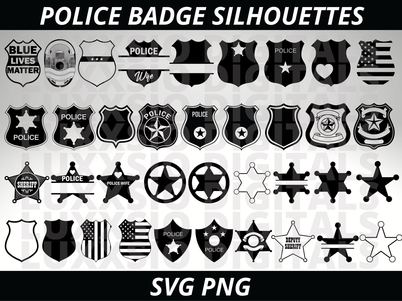 Police Badge Svg Police Svg Sheriff Badge Svg Police Wife - Etsy