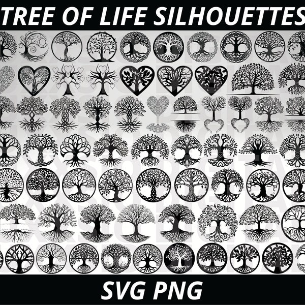 Tree of life Svg, Family Tree Svg, Tree Svg, Tree with Roots Svg, Celtic Svg, Heart Tree Svg, Tree of life Kabbalah svg, Tree of life Png