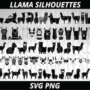 Llama Svg, Llama Clipart, Llama Png, Animal Svg, Llama Head Svg, Svg Files For Cricut, Cute Llama Svg,Llama Silhouette,Create your own Llama
