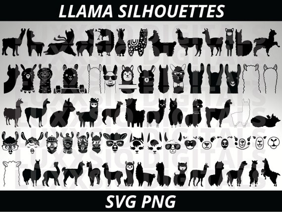 Llama Svg, Llama Clipart, Llama Png, Animal Svg, Llama Head Svg, Svg Files For Cricut, Cute Llama Svg,Llama Silhouette,Create your own Llama
