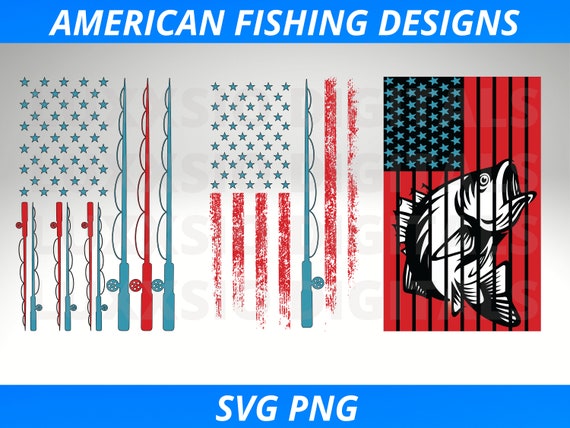 american flag with fishing pole svg Hunting and Cut File For Cricut Silhouette Creativedesignmaker SVG file Fishing American Flag svg, Flag