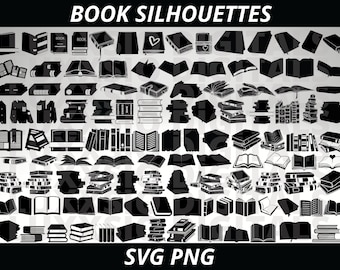 Book Svg, Book Svg Files, Book Lover Svg, Book Silhouettes, Book Svg Bundle, Open Book svg, Book Png, Books Clipart, Book Monogram Svg, Png