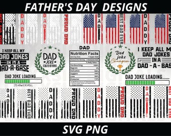 Father's Day Bundle Svg, Fathers Day Svg, Dad Svg, Papa Svg, Best Dad svg, Dad Svg Bundle, Best dad ever svg, Daddy svg, Dad Jokes Svg, Png