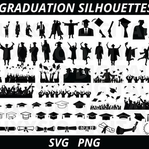 卒業 SVG、卒業シルエット SVG、卒業キャップ SVG、2022 年度卒業生 SVG、卒業 Cricut、シニア 2022 SVG、2022 卒業生 SVG PNG