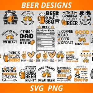 Beer Svg Bundle, Beer Design Svg, Beer Mug Svg,Beer BBQ Svg,Peace Love Beer Svg,Beer Nutrition Svg,Drinking Svg,Alcohol Svg,Files For Cricut