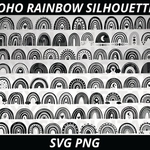 Boho Rainbow Svg, Rainbow Svg, Boho Rainbow Png, Boho Rainbow Clipart, Rainbow Png, Rainbow Boho Svg, Cute Rainbow Svg, Boho Svg, Rainbow