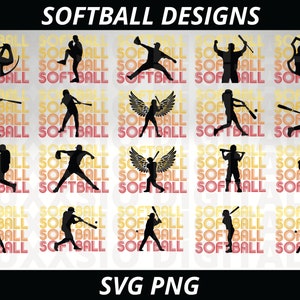 Softball Designs Svg, Softball Svg Bundle, Softball Png, Softball Player Svg, Softball Angel Svg, Svg Files For Cricut, Softball Dad Svg