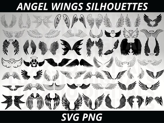 Wing Set Svg Angel Wings Svg Angel Svg Wings Svg Heaven Svg Memorial - Etsy