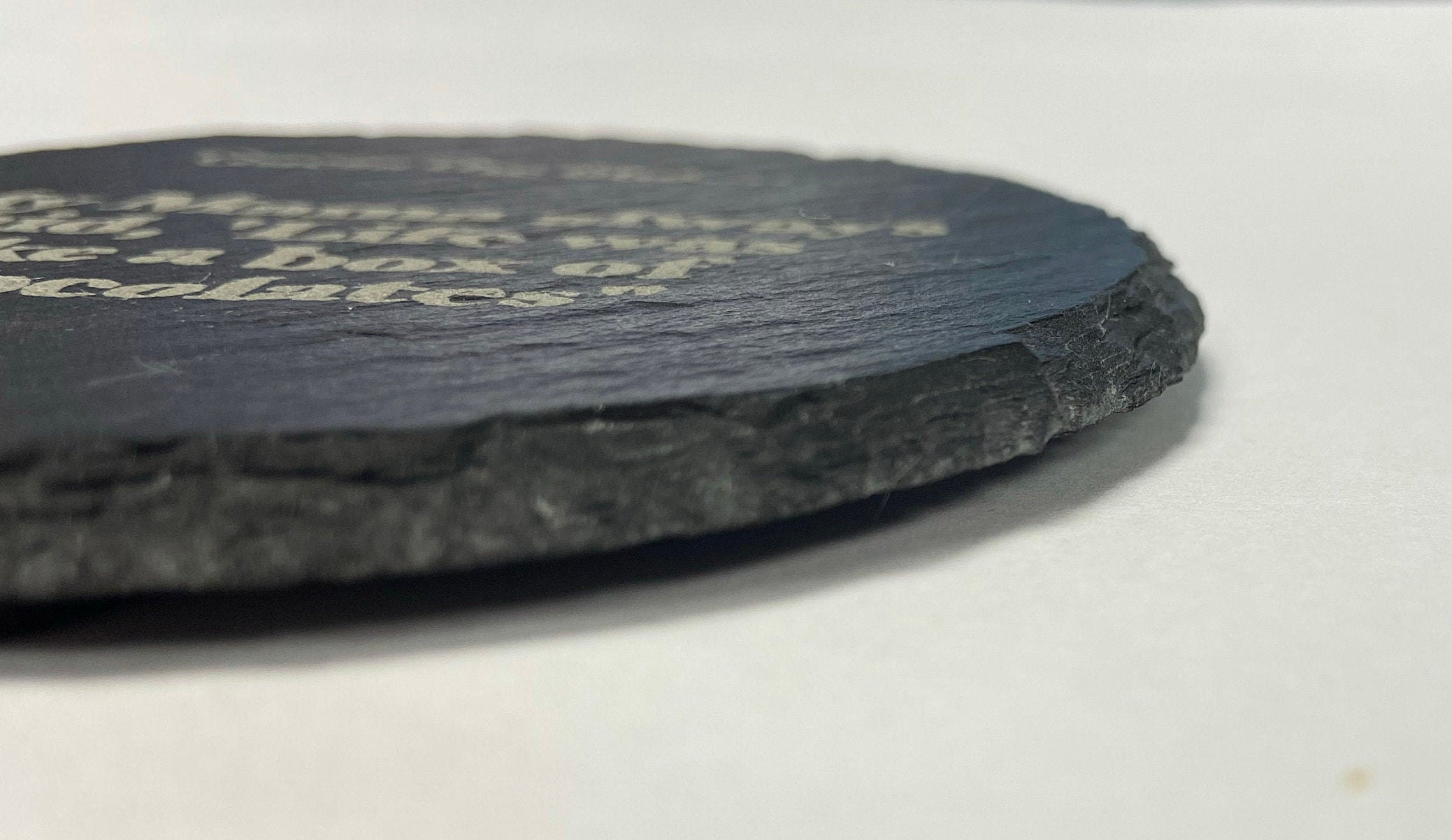 A set of 3 Laser engraved Slate Coasters Wedding Etsy