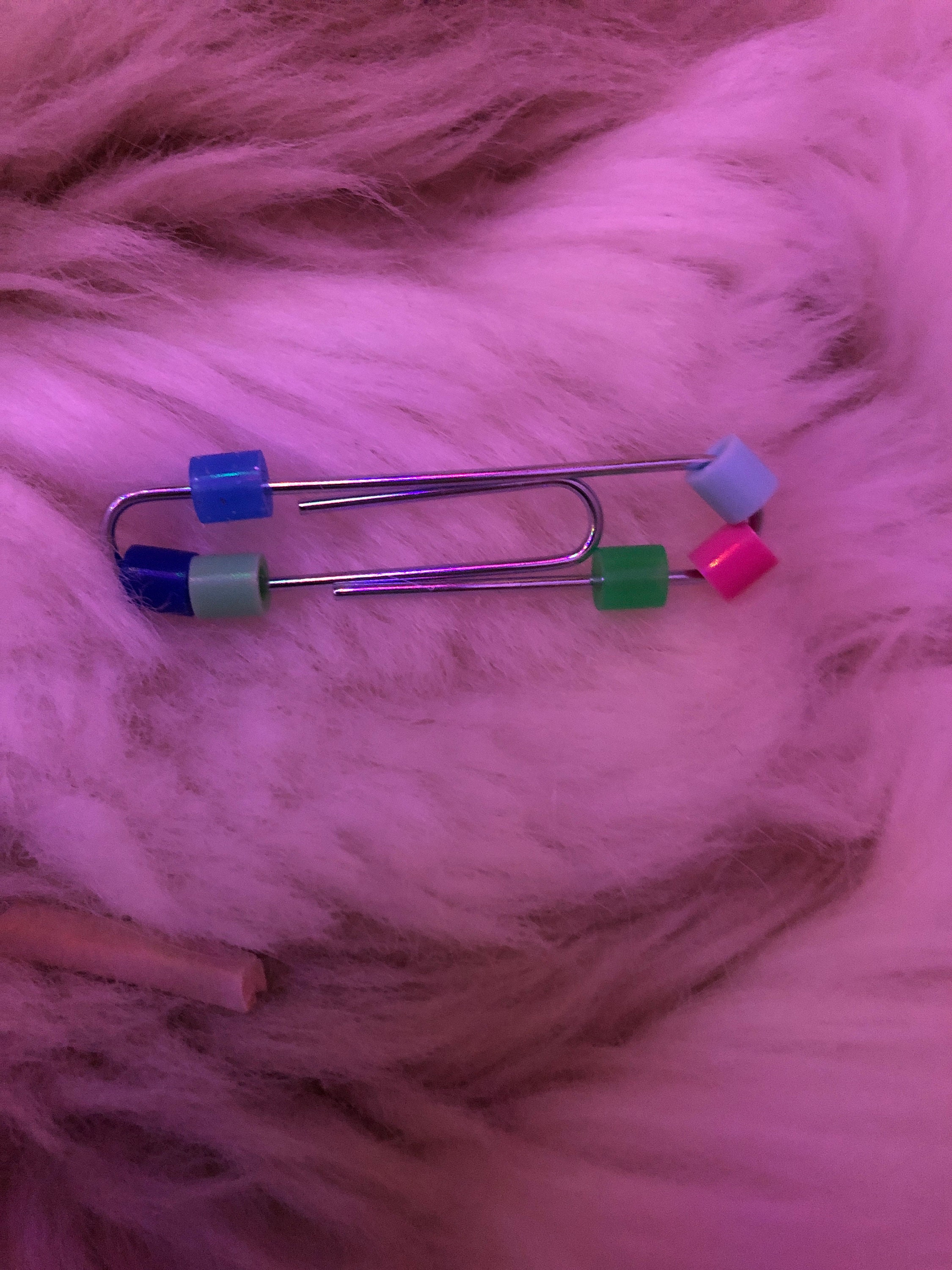 Multi color paper clip fidget Etsy