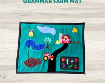 Montessori Grammar Farm Mat | Farm Play Mat | Farm for Kids | Montessori Farm | Kid's Birthday Gift | Waldorf | Floor Mat