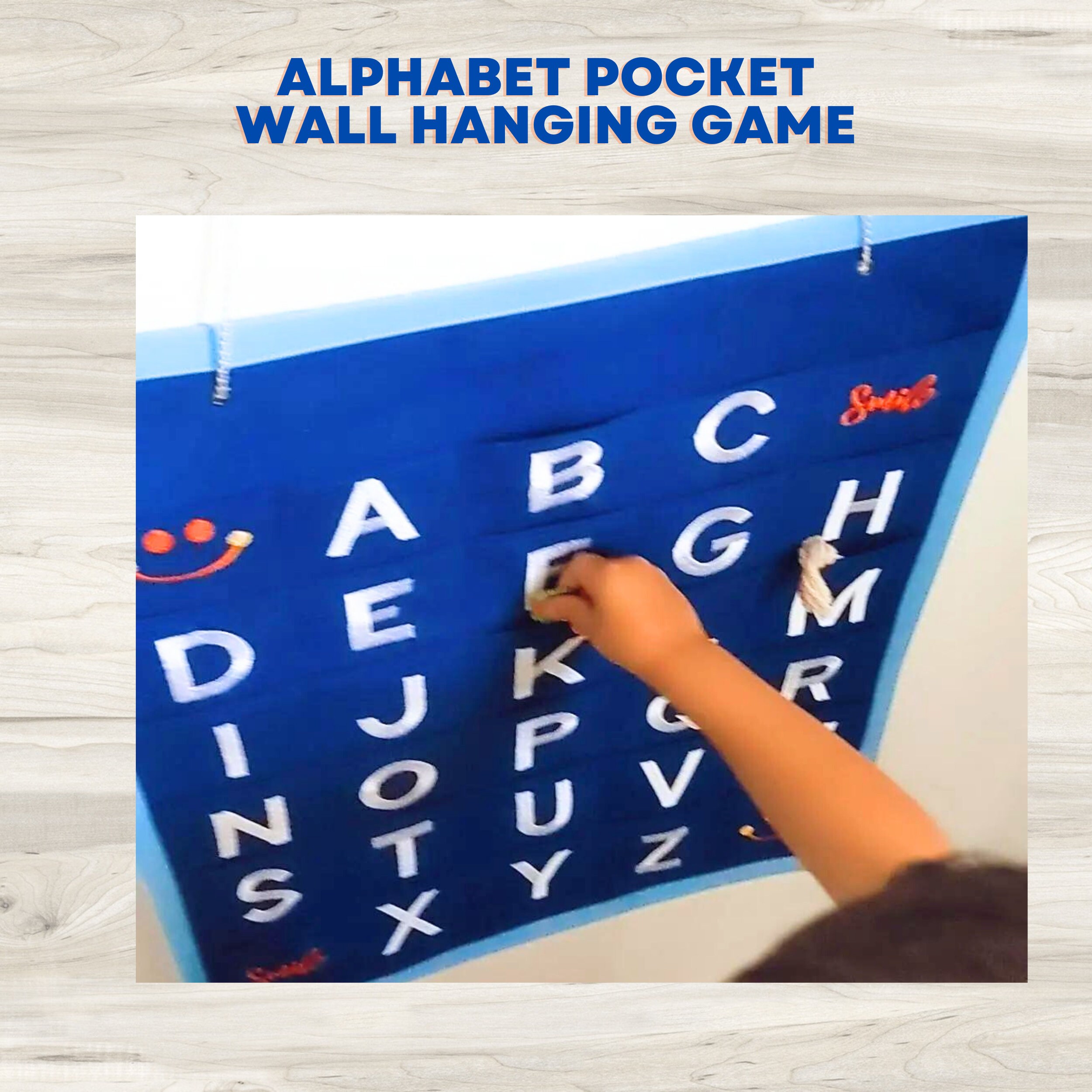 Montessori Alphabet Pocket Mat Fabric Alphabet Roll Embroidered