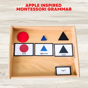 Montessori Grammar Activities | Apple Inspired Grammar Activities | Idioms, Nouns, Adjectives, Verbs | Apple Theme Famous Art