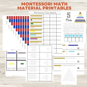 Montessori Math Printables. Montessori Beads. Montessori Math for Preschoolers. Montessori Math Record Forms