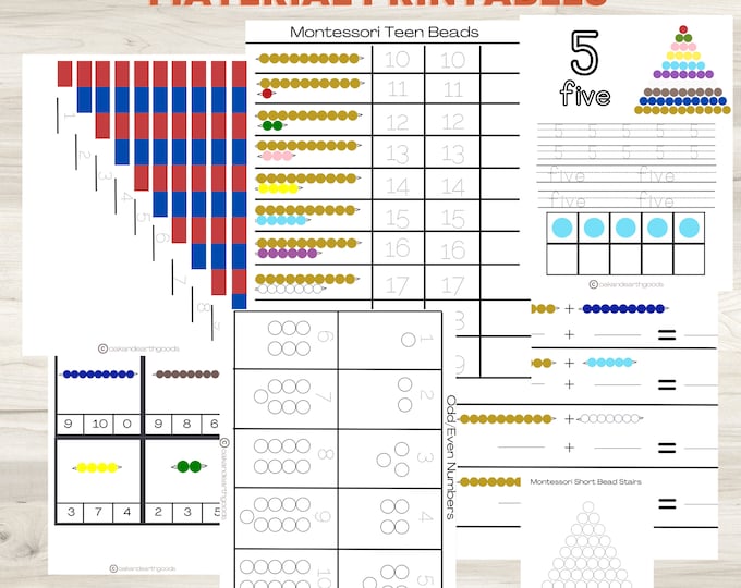 Montessori Beads Math Work, Montessori, Math, Fine Motor, Hands on ...