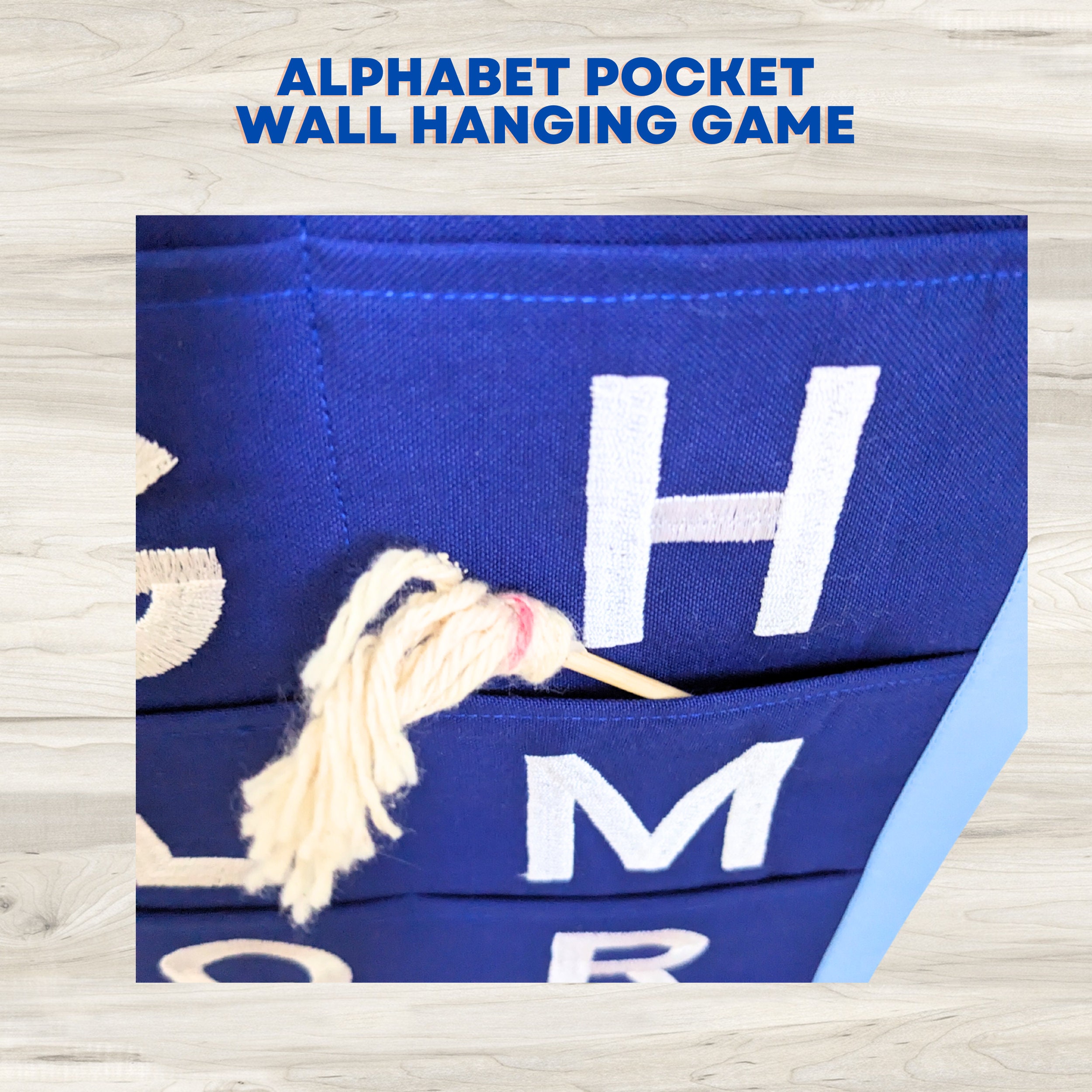 Montessori Alphabet Pocket Mat Fabric Alphabet Roll Embroidered