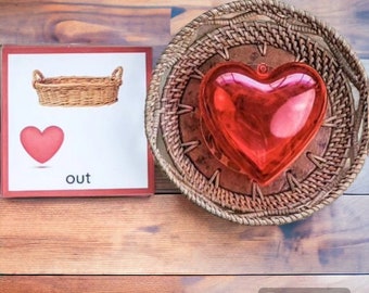 Valentine's Theme Preposition Cards