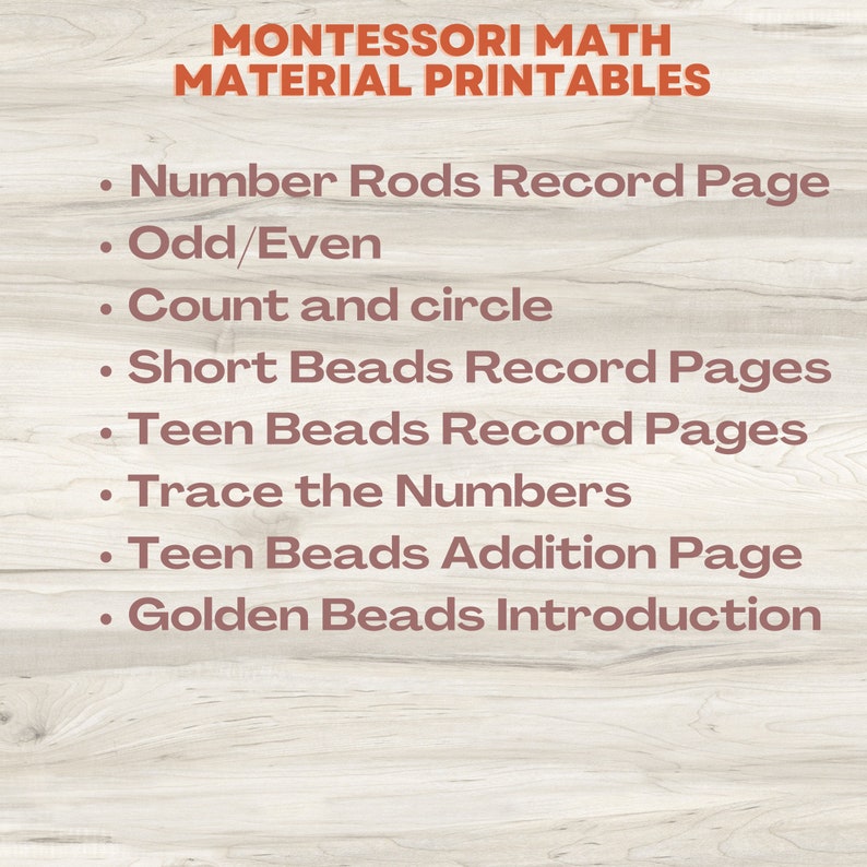 Montessori Math Printables. Montessori Beads. Montessori Math - Etsy
