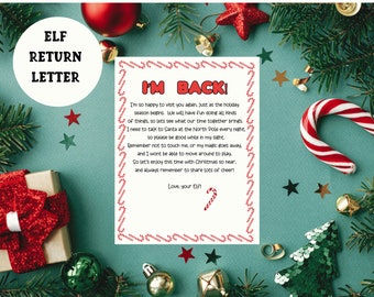Elf Arrival Letter,  Return Letter from Your Elf