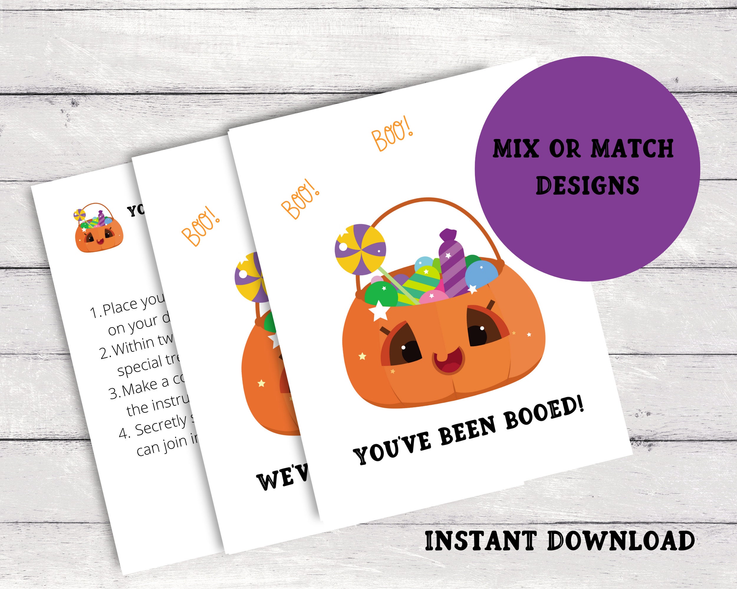 You've Been Booed Sign Bundle, Printable Booed Game Kit, Halloween ...