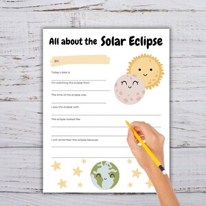 Solar Eclipse Activity for Kids, Total Eclipse Worksheet, Solar Eclipse Classroom Activity, All About the Eclipse, Solar Eclipse for Kids image 3