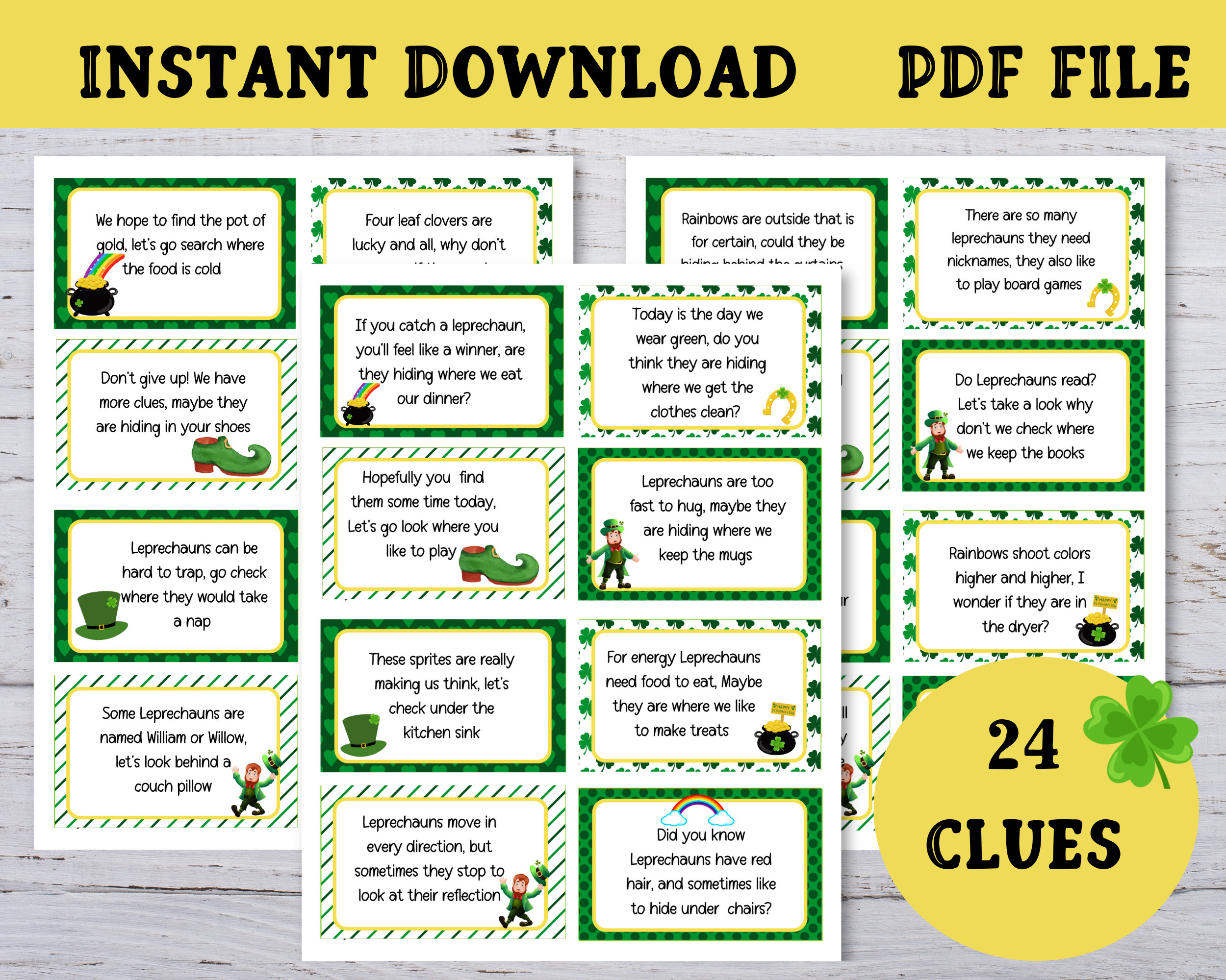 Leprechaun Treasure Hunt for Kids, Leprechaun Hunt Game, Printable St ...