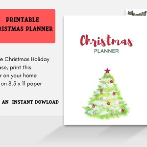 Printable Christmas Planner, Holiday Organizer, Fillable Planner Pages ...