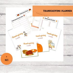 Printable Thanksgiving Planner, Holiday Planner Bundle  Thanksgiving Organizer,  Thanksgiving Idea Planner, Printable Holiday Organizer