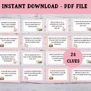 Mother's Day Treasure Hunt, Printable Mother's Day Game, Mother's Day Gift Hunt, Treasure Hunt Clue Cards image 2