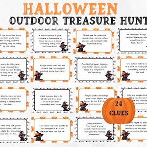 Halloween Outdoor Treasure Hunt, Halloween Scavenger Hunt, Printable Party Game for Kids, Halloween Activity