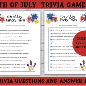 4th of july history games for adults