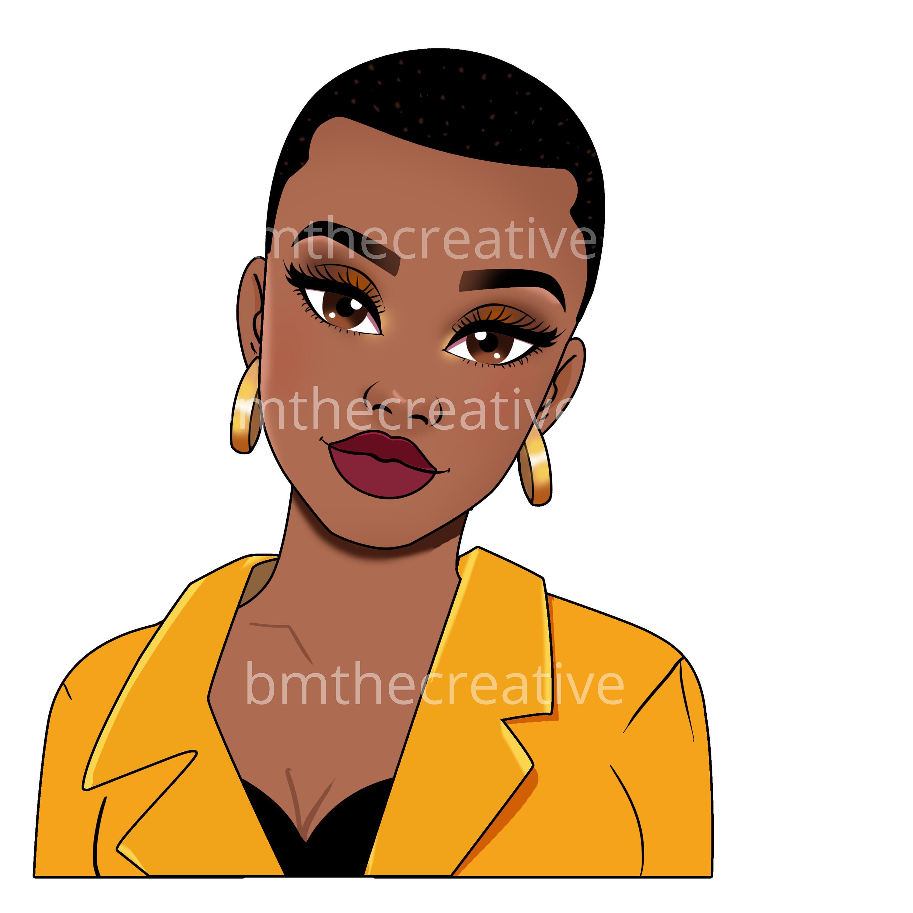 Black Woman Art PNG ms. Fade Short Hair Black - Etsy Black Woman Art PNG ms. Fade Short Hair Black - Etsy