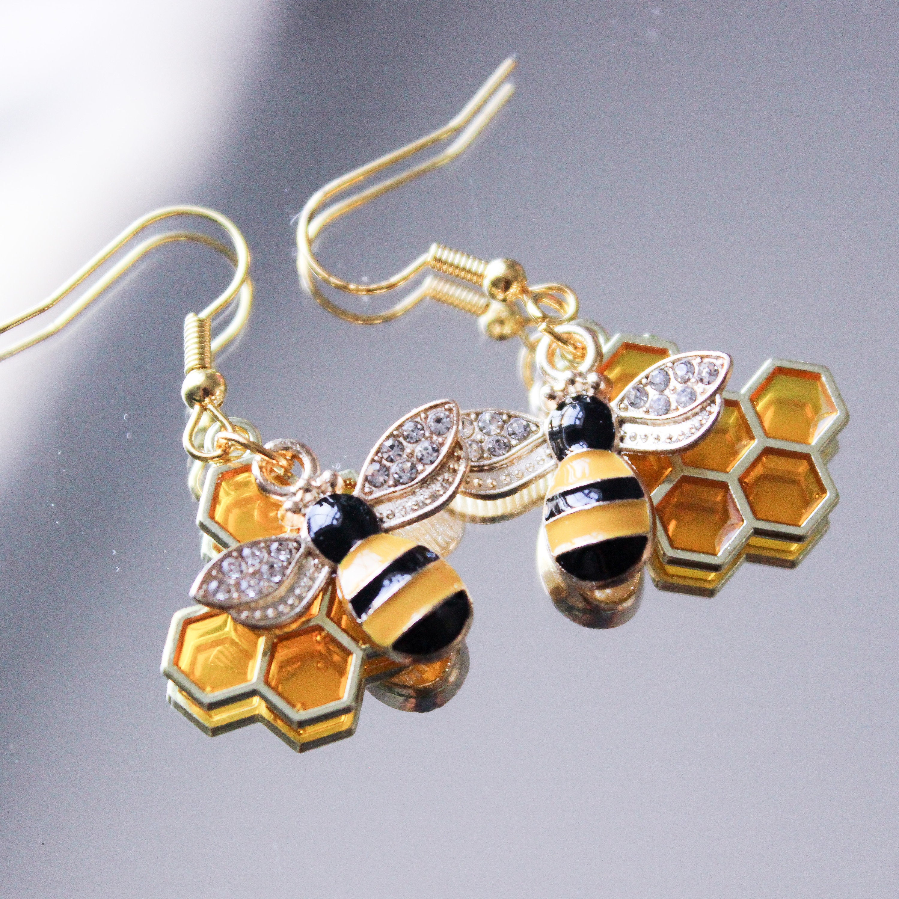 Honey bee ear tops 🐝  Ear, Honey bee, Accessories