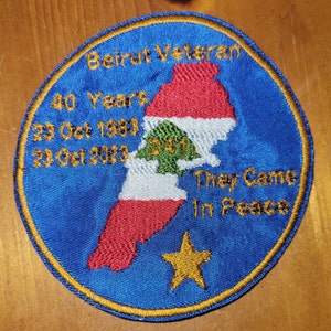 10815  Beirut 40th Anniversary -  Iron On Patch