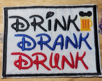 10459 Bevi Bevuto Ubriaco - Toppa termoadesiva/cucita