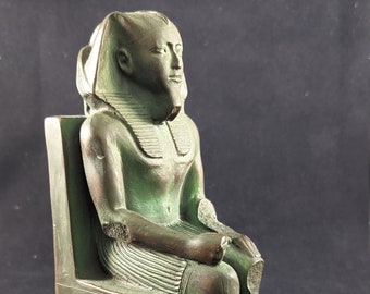 Egyptian King Khephren Artifact Sculpture AGI Artisans Guild International Authentic Bronze patina