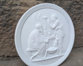 Four Seasons wall sculpture relief plaque Thorvaldsen Royal Copenhagen  5.125"